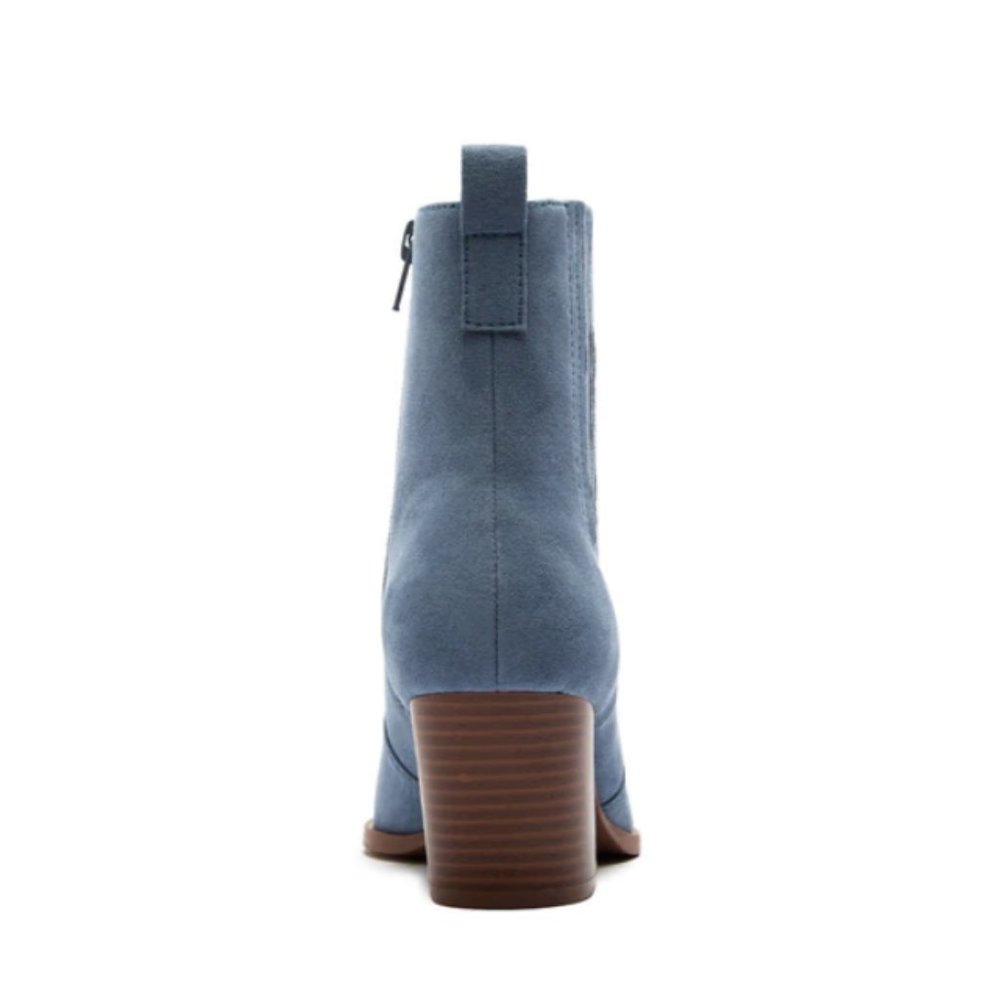 !! NEW !! Faux Suede Ankle Cowboy Boots in Ocean Blue - Picture 8 of 11